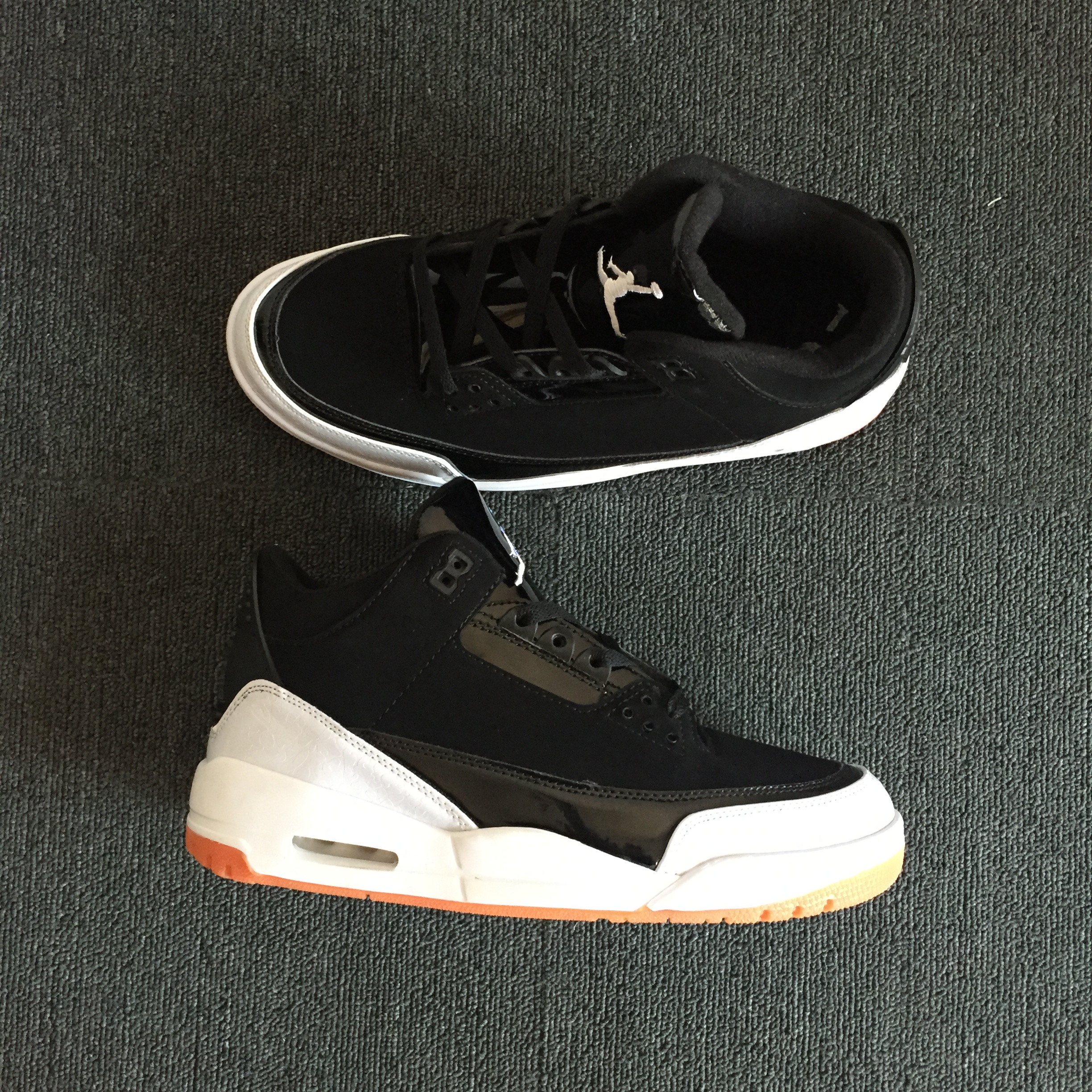 Air Jordan 3 Retro Black Gum Sole - Click Image to Close